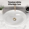 KES Bathroom Vessel Sink, White Oval Vessel Sink, Bathroom Sink