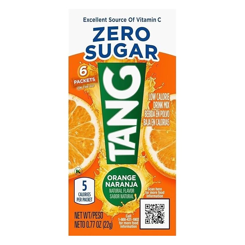 Tang On the Go Zero Sugar Orange Drink Mix (4