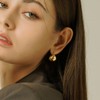 Glam ball shape ring earrings OTE123907RYY plating color / 글램