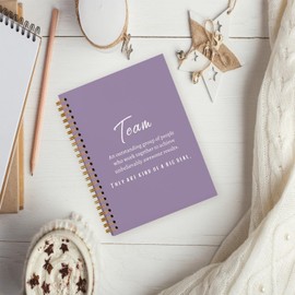 hold fizz Employee Appreciation Gifts, Team Gifts for Employees, Thank You Gifts for Coworkers, Meeting Notebook for Work, Office Supplies for Desk, Teamwork Gifts, Purple Spiral Notebook 5.5x8.3