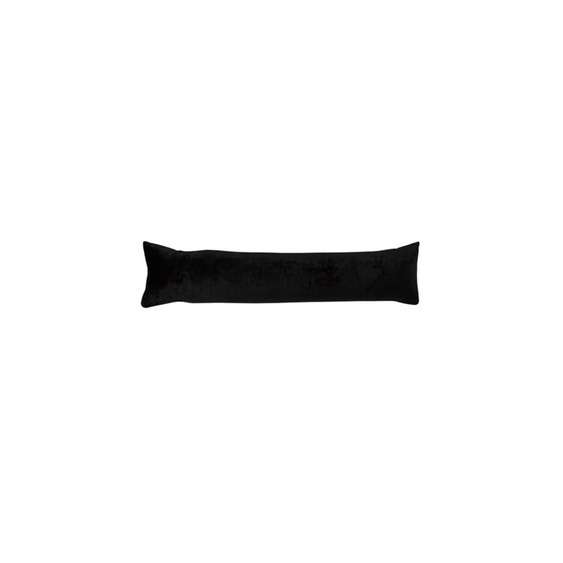 Classic Home Store Soft Black Fleece Draught Excluder Extra Long