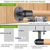 15" Wood Handrail Wall Mount Handrails for Indoor Stairs, 2Pcs