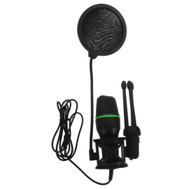 CORHAD 1 Set USB Condenser Microphone Kit for Gaming Noise Reduction Mic with Stand for Recording Streaming and Online Meetings Black Desktop Microphone for Computer Use