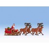 NOCH® Babbo Natale con slitta, set di statuette natalizie colorate