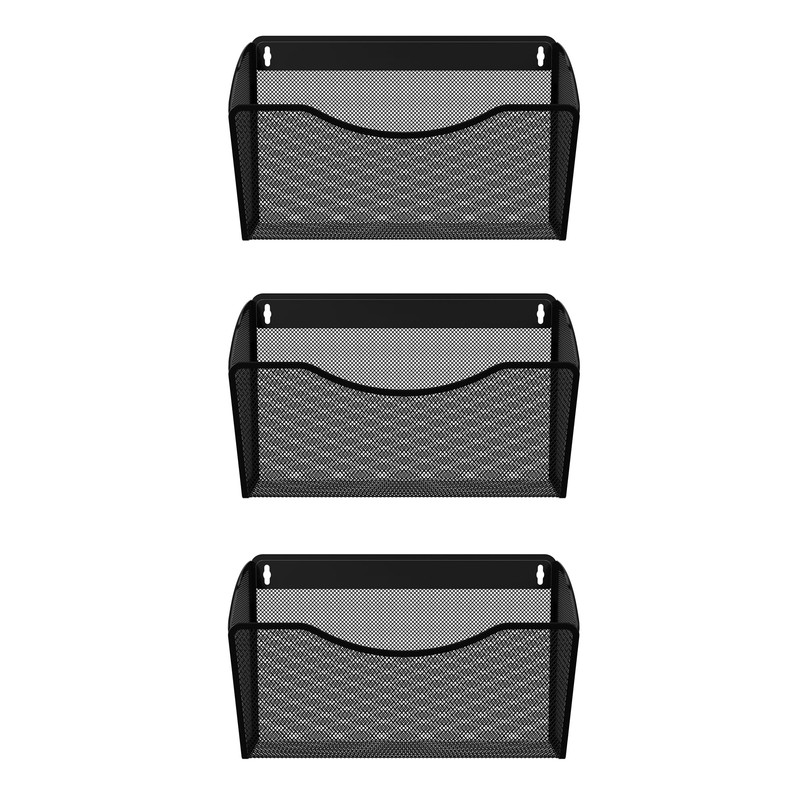 EasyPAG 3 Pack Mesh Wall File Organizer | Vertical Mounted