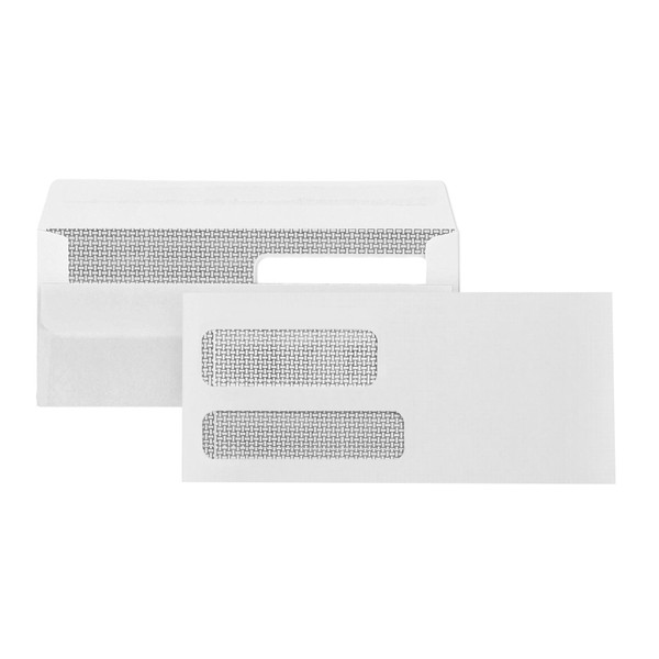 500 No. 9 Flip and Seal Double Window Security Envelopes - Designed for Quickbooks Invoices and Business Statements with Self Seal Flip Press and Seal Flap -Number 9 Size 3 7/8 Inch X 8 7/8 Inch