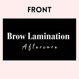 Brow Lamination Aftercare Card | 50 Pack | 2x3.5 Inch Business Card Size | Lash Lift and Tint, Black & White Simple Design with Illustration & Instruction
