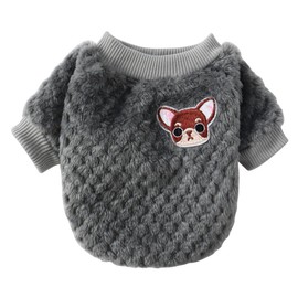 Jimjis Dog Clothing, Autumn & Winter, Coral Velvet, Fleece for Dogs, Winter Clothes, Warm Pet Clothes, Thick, Dog Wear, Hoodie, For Small and Medium Dogs, Cold Protection, Easy to Put on and Take Off,