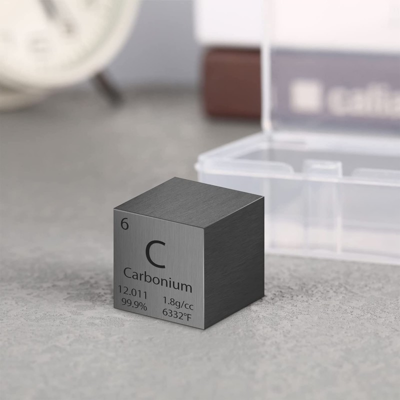 Pevfeciy 1 Inch Carbon Cube 25.4 mm Metal Density Cube
