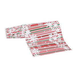 Department 56 Accessories for Village Collections Christmas Snowflake Striped Street Landscape, 48 Inch, Multicolor