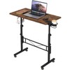 Hadulcet Small Standing Desk Adjustable Height, Rolling Desk for Standing