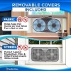 Comfort Zone 9" 3-Speed Reversible Twin Window Fan with Remote