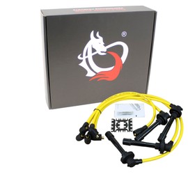DRAGON FIRE PERFORMANCE 8.5mm Yellow Ignition Spark Plug Wire Set For All 1992-2002 Acura Honda Integra Civic B-Series V-Tech All 1.6L 1.8L B16 B17 B18 B20 JDM Replaces HE64 Oem Fit PWTD-DF-Y
