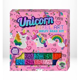 Splat Planet Unicorn Pixel Art Melty Bead kit Fuse Beads for Kids Craft Art kit (Unicorn)