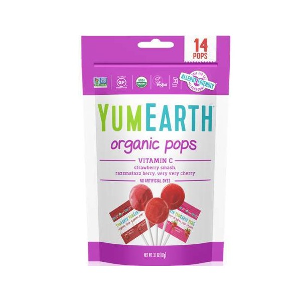 Yumearth Organic Pops with Vitamin C, 14pcs