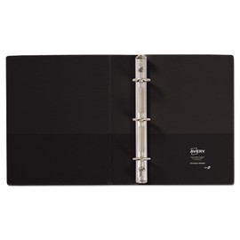 Avery 17167 Mini Size Durable View Binder w/Round Rings, 8 1/2 x 5 1/2, 1-Inch Cap, Black