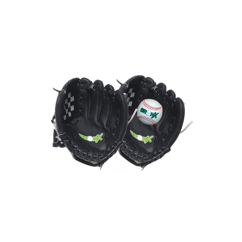 Bronx Senior Catch Set/Glove Set with Ball - Black/White, 12