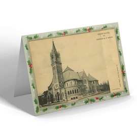 CHRISTMAS CARD - Vintage Indiana USA - Terre Haute. Centenary M E Church