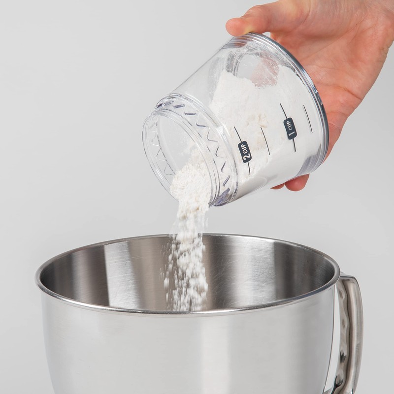 PrepWorks 2-in-1 Double Volume Quick Sift Flour Sifter for Baking