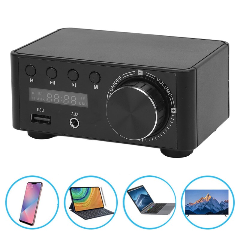 Acogedor Power Amplifier, 80W X 2 Stereo 5.0 Digital Amplifier,