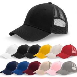 YFNVH 12 Pack Baseball Caps Bulk Unisex Adjustable Trucker Hats for Adult Kid Cotton Mesh Golf Cap for Men Women Outdoor Sport, 11 Colours Multicolour