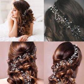 Hair Ornament, Headdress, Wedding Hair Accessory, Wedding Headband, Pearl, Rhinestone Hairband, Hair Clip, Girl, Headdress, Children, Bride, Garland, Crown, Flower, Hairband, Party, Recital, School