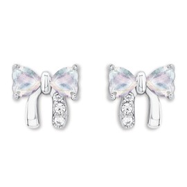 Prinzessin Lillifee Stud Earrings for Girls and Children, Comes in Jewellery Gift Box, Silver, Cubic Zirconia