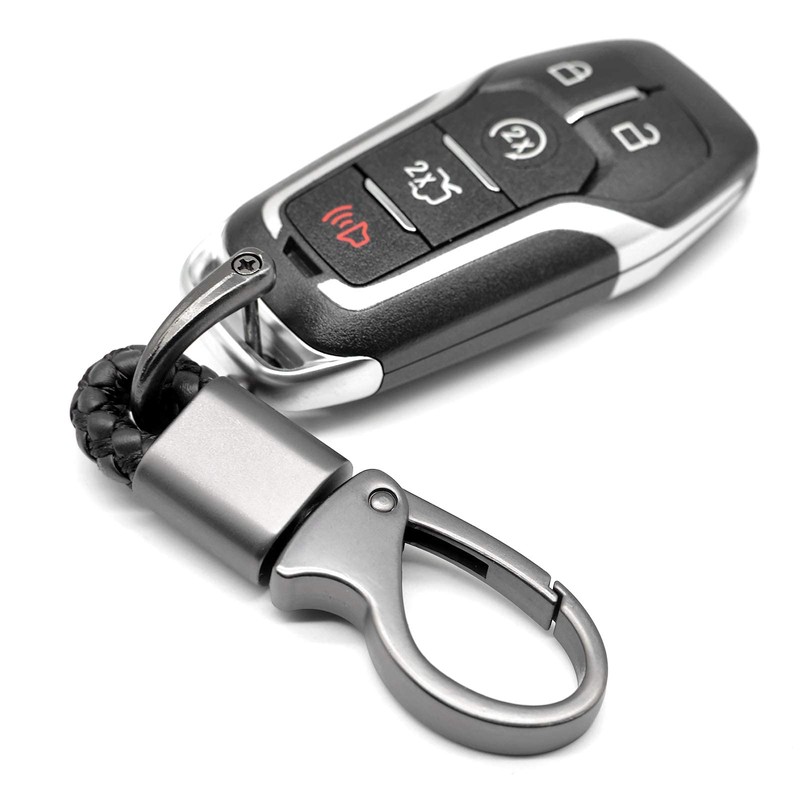 Car Key Chain 2PCS, Key Fob Keychains Leather Holder Sturdy