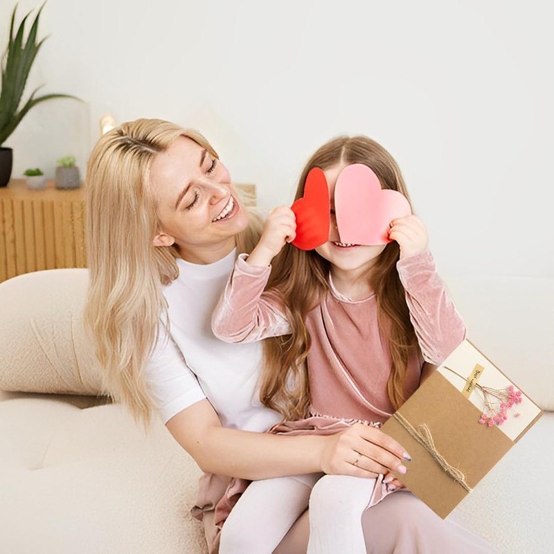 Greeting Cards, Pack of 10, Dried Flowers Greeting Cards with