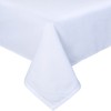 HOMESCAPES White Cotton Tablecloth 6 to 8 seater Large Rectangular