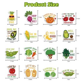 Puluole Vegetables and Fruits Fridge Magnets, 16 PCS Magnetic Sticker for Home Kitchen Refrigerator Office Locker Mailbox Decor,Housewarming Gifts for Friends