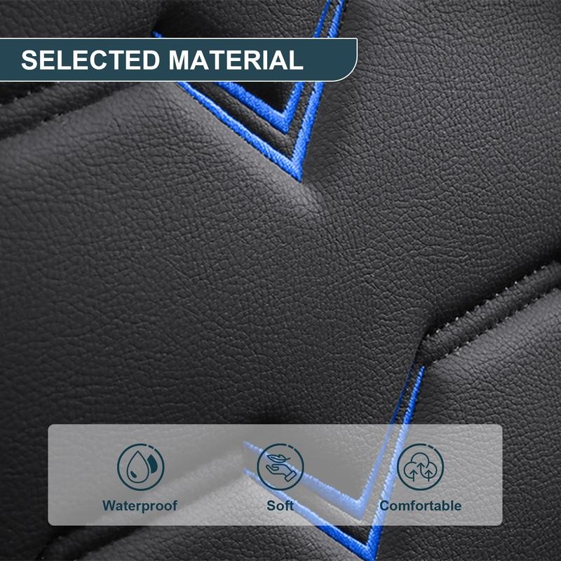 Car Seat Covers Front&Rear Full Set Seat Protector Pu Leather