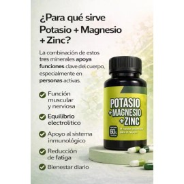 Suplemento Potasio Magnesio Zinc Amz Cápsulas