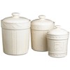 Signature Housewares Sorrento Collection Canisters, Ivory Antiqued Finish, Set of