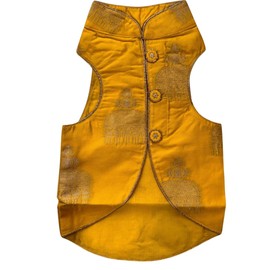 Waggy Fits Traditional Dog Sherwanis - Perfect for Weddings and Celebrations, Dog Clothes, pet cosutme, Indian pet Clothing | Yellow Jhumka Sherwani (X-Large)