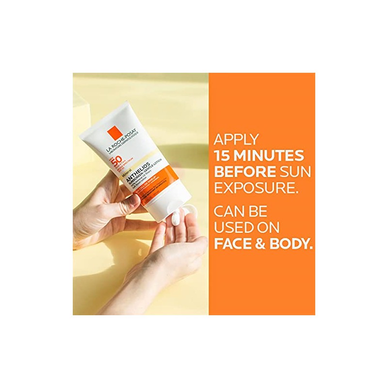 La Roche-Posay Anthelios Mineral Sunscreen SPF 50, Gentle Lotion, 3