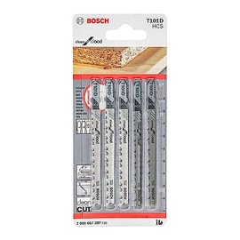 Bosch Hoja de calar Clean for wood 5 piezas T101D