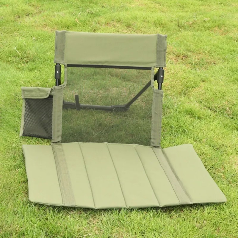 Cojín De Silla De Playa Plegable Portátil Con Respaldo Trans