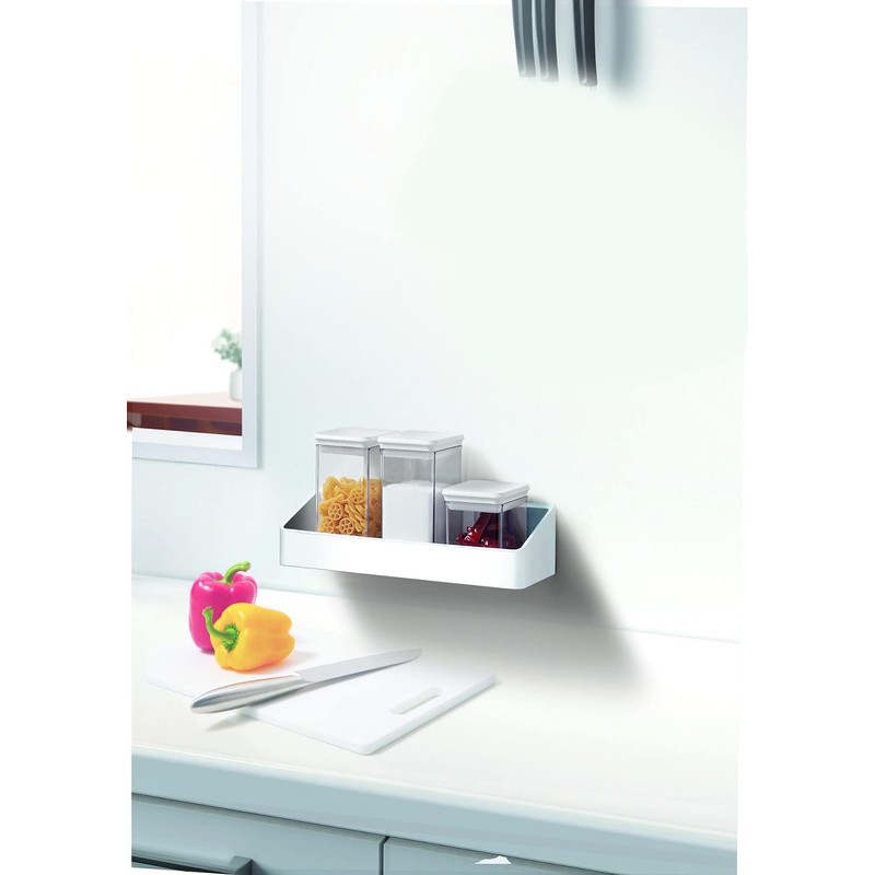 POSE K134100 Kitchen Seasoning Rack Slim Suction Sheet, White