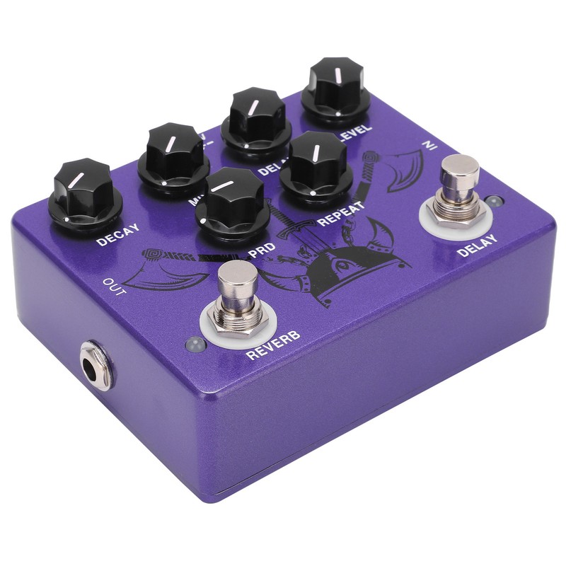 Guitar Effect Pedal Reverb Digital Delay 2 in 1 True
