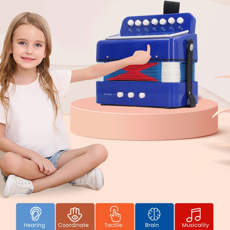 Button Accordion for Beginners 7 Keys Control 2 Bass Kids
