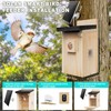 Solar Bird House with Camera, 1080P HD Wooden Smart Birdnest