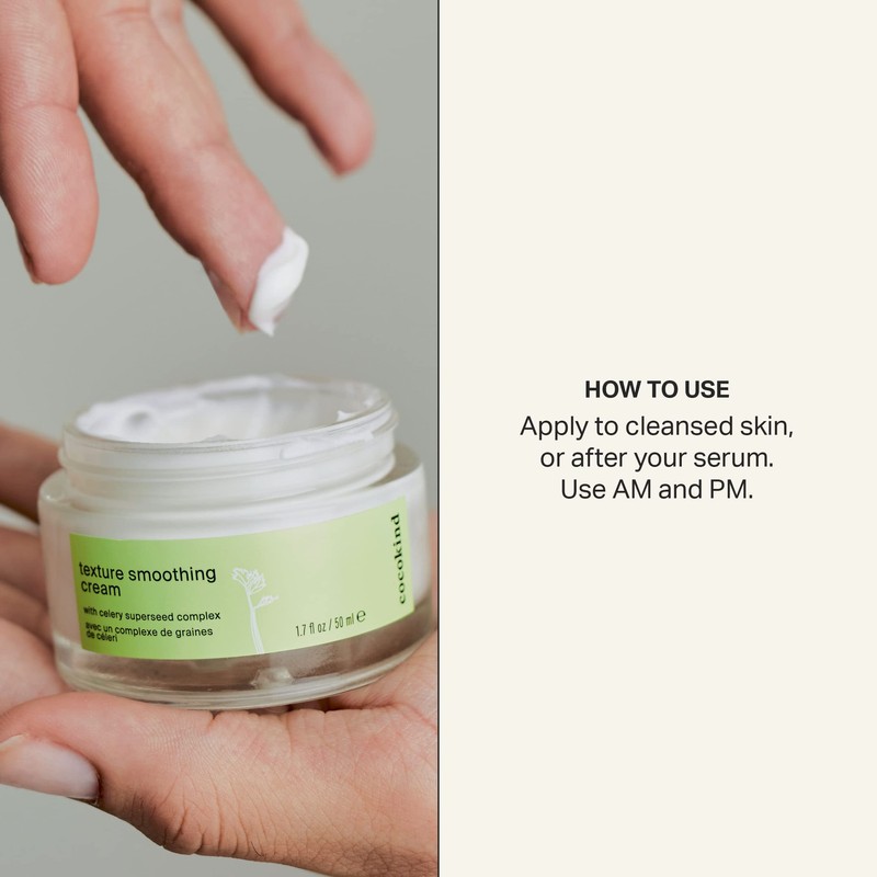 Cocokind Texture Smoothing Cream, Face Moisturizer with Squalane, Celery Seed
