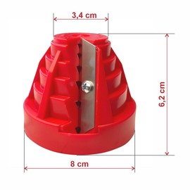 SmartProduct Plastic Pipe Chamfer Tool - Pipe Deburring Tool for 20, 25, 32, 40, 50 and 63 mm Plastic Pipes - High Performance Pipe Cutter - PE Pipe Sharpener and 3 Replacement Blades