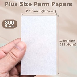 Mxxipp 300pcs Perm Papers for Hair, Thickened End Papers for Hair Perm, High-Temperature Resistant Perm End Paper for Professional Hair Salon Home Use- White