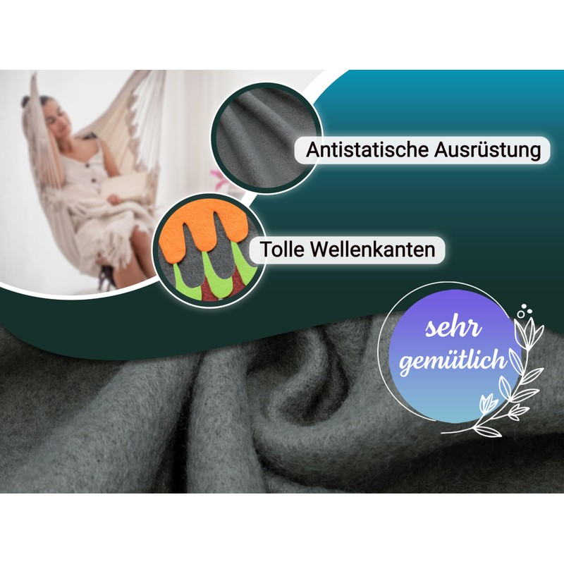 ZOLLNER Cuddly Blanket 130 x 170 cm Cuddly and Durable