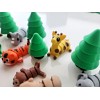 3D Printed Jungle Animals Set – Articulated Toys + Trees