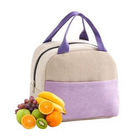FOSDICK Women's Lunch Bag, Insulated Lunch Bag for Women, 23 x 20 x 148 cm, Purple Lunch Bag, Cool Bag, Adult Insulated Lunch Bag, Lunch Bag Container Lunch Tote Bag