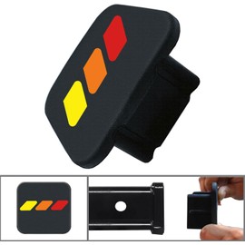 2 Inch Tri-Color 3 Color Logo Trailer Hitch Tube Cover Plug Cap, Rubber Receiver Tube Hitch Plug Fit for Toyota Car Accessories