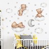 duoyif Wall Sticker Teddy Bear on the Cloud Wall Sticker